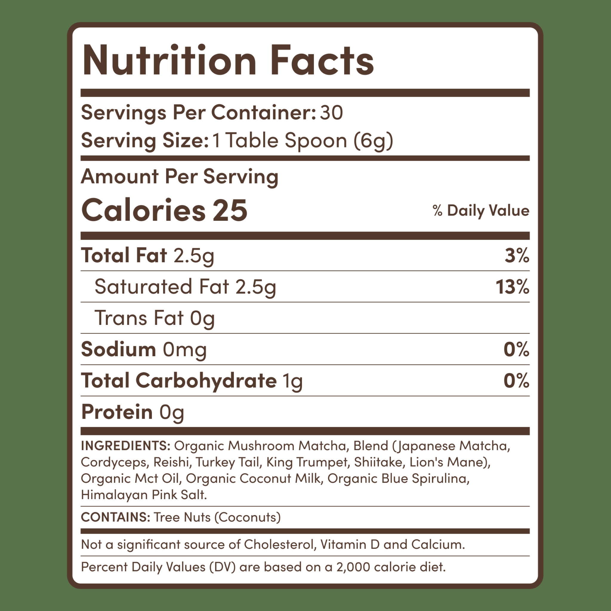 RYZE Mushroom Matcha — Organic Instant Matcha Latte with Lion's Mane & King Trumpet, 30 Servings